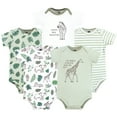 thumbnail image 1 of Hudson Baby Infant Boy Cotton Bodysuits 5-Pack, Jungle, 12-18 Months, 1 of 3
