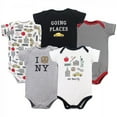 thumbnail image 1 of Hudson Baby Infant Boy Cotton Bodysuits 5pk, New York, 9-12 Months, 1 of 4