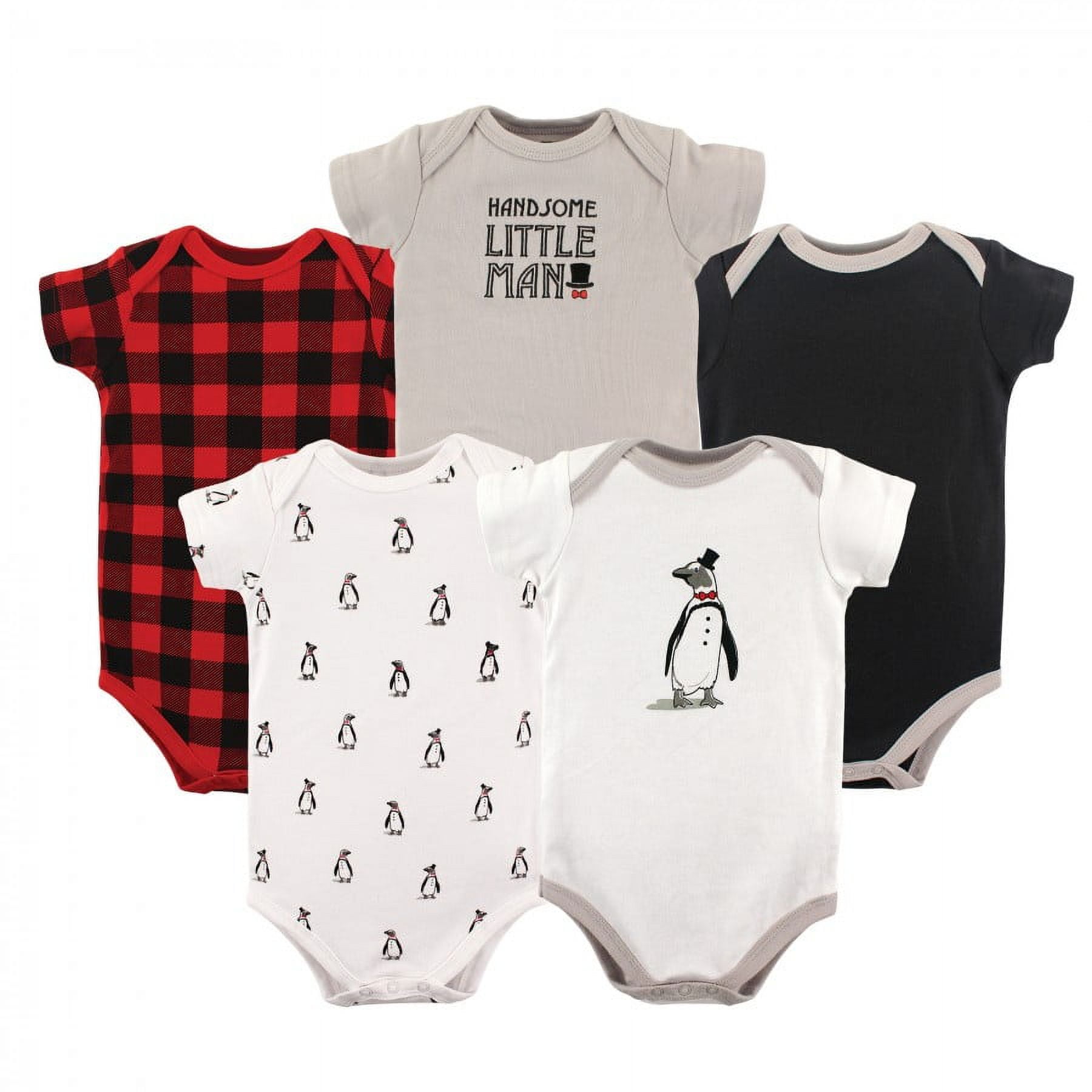 Short Sleeve Bodysuits, 5-Pack, Newborn- 24 Months