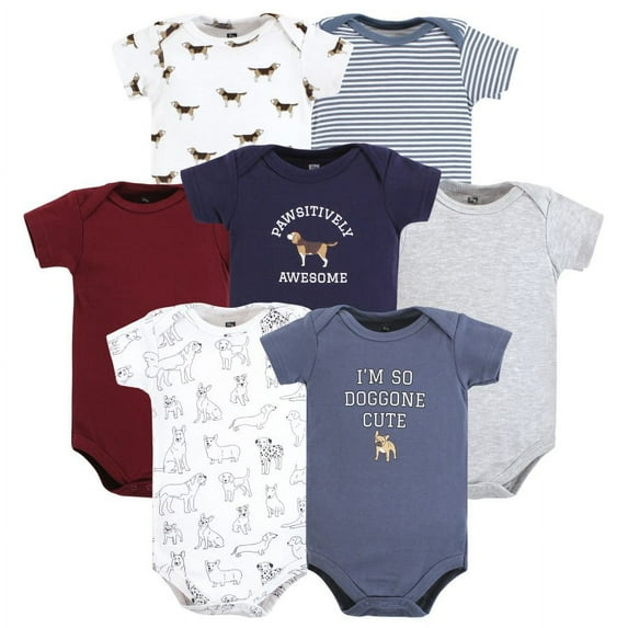 Hudson Baby Infant Boy Cotton Bodysuits, Boy Dogs, Preemie