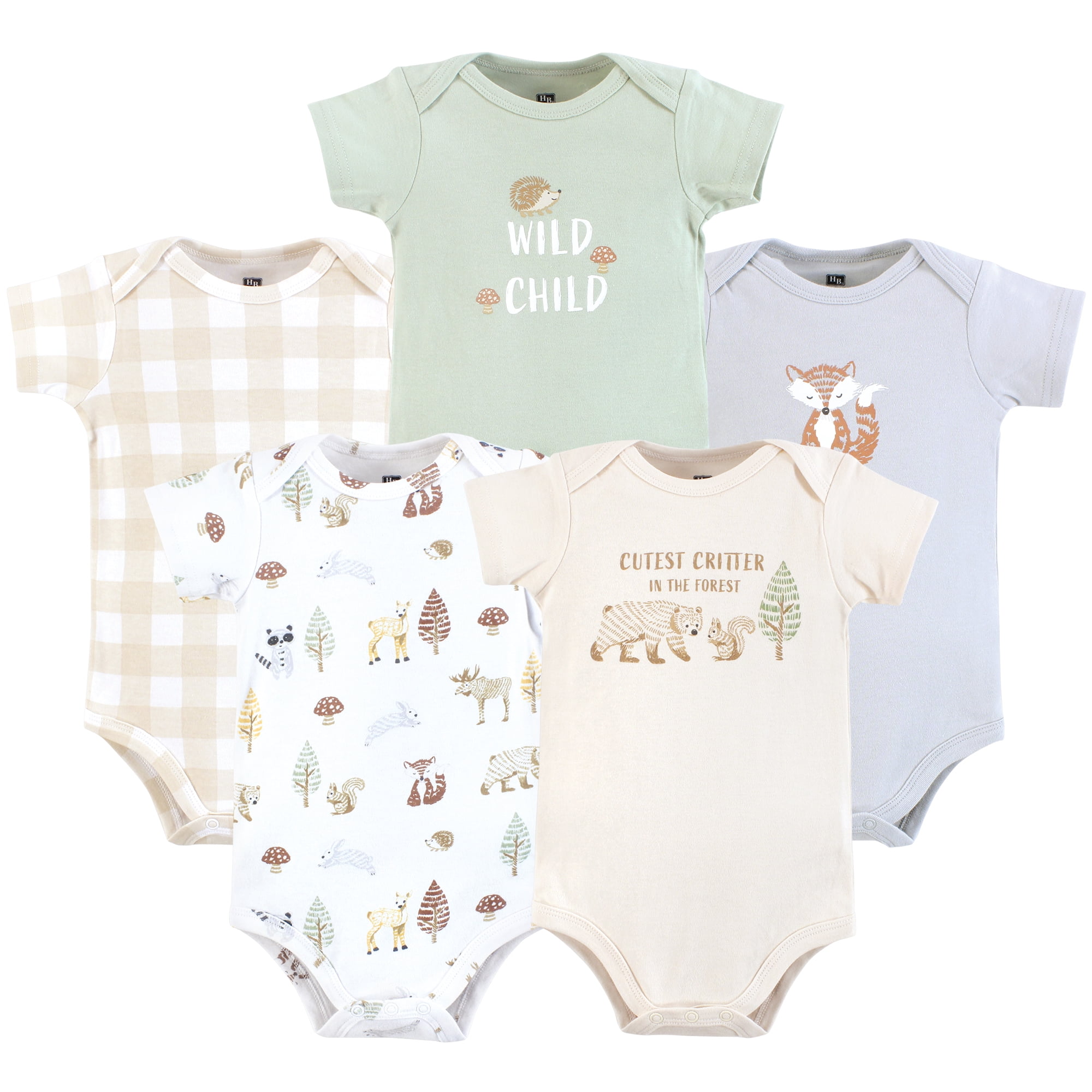 Hudson Baby Infant Boy Cotton Bodysuits, Cutest Critter, Preemie