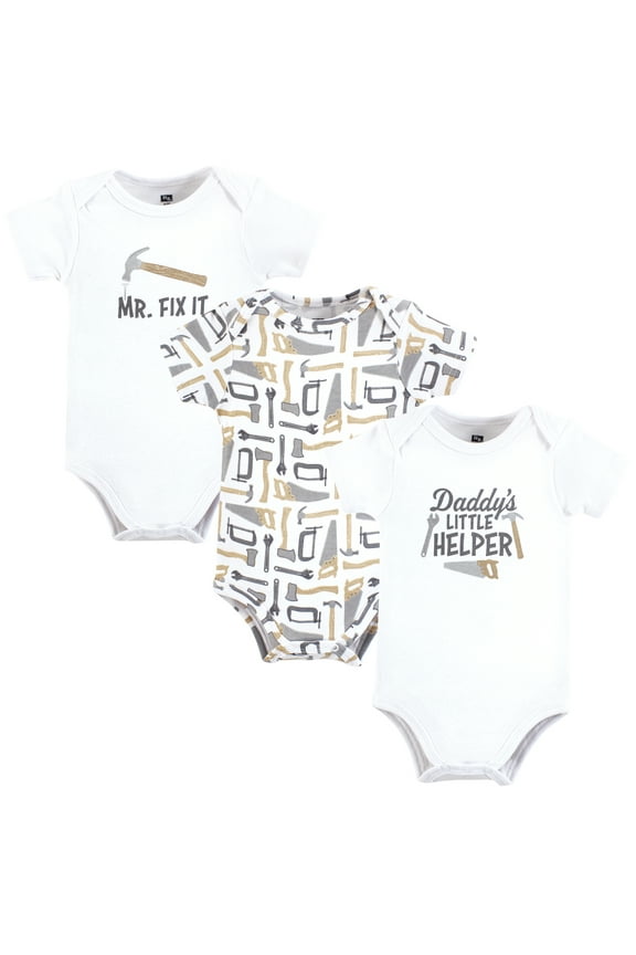 Infant Boy Cotton Bodysuits, Daddys Helper Tools, 9-12 Months