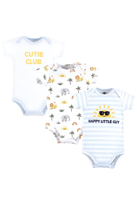 Infant Boy Cotton Bodysuits, Happy Little Guy, 18-24 Months