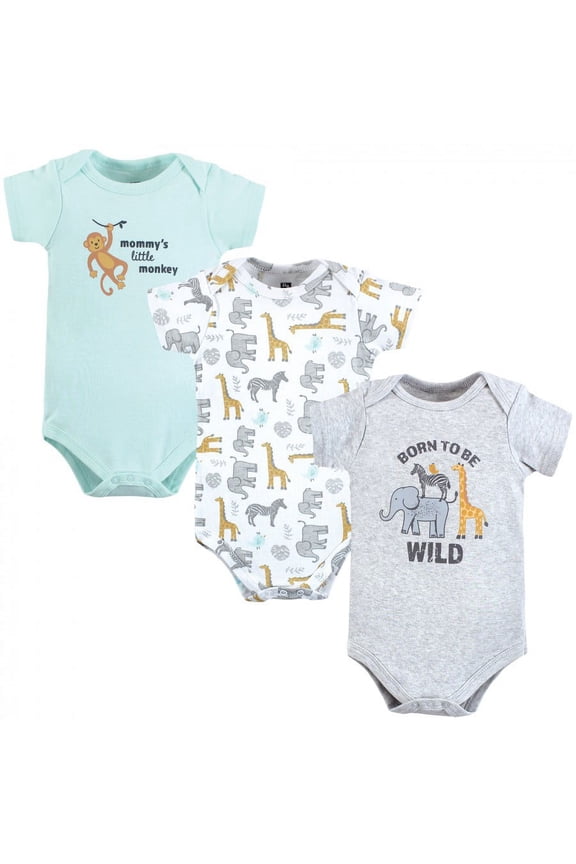 Infant Boy Cotton Bodysuits, Little Monkey, 9-12 Months