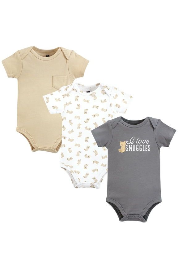 Infant Boy Cotton Bodysuits, Love Snuggles Bear, 18-24 Months