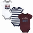 thumbnail image 1 of Hudson Baby Infant Boy Cotton Bodysuits, Mamas Boy, 0-3 Months, 1 of 5