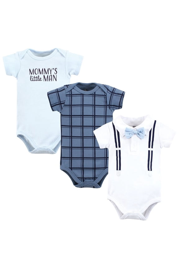 Infant Boy Cotton Bodysuits, Mommys Little Man Polo, 9-12 Months