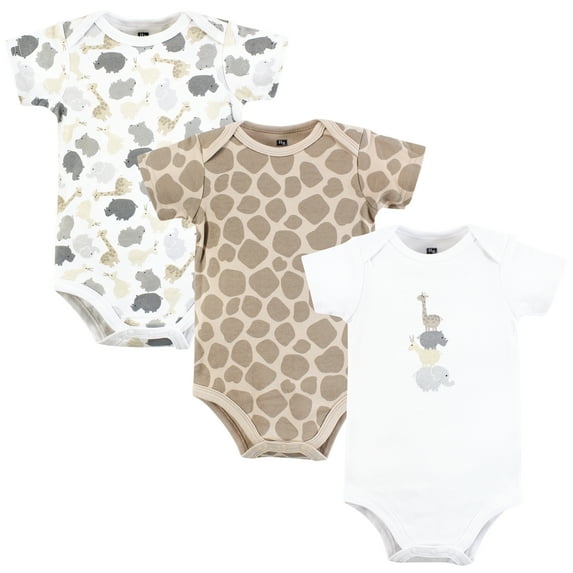 Hudson Baby Infant Boy Cotton Bodysuits, Safari Friends, 18-24 Months