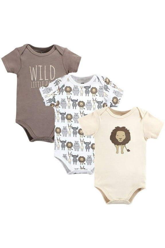 Cotton Short Sleeve Bodysuits, 3-Pack, Sizes Newborn-24 Months