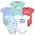 thumbnail image 1 of Hudson Baby Infant Boy Cotton Bodysuits, Sea World, 0-3 Months, 1 of 3
