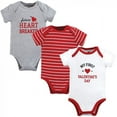 thumbnail image 1 of Hudson Baby Infant Boy Cotton Bodysuits, Valentine Heartbreaker, 0-3 Months, 1 of 5