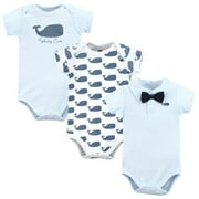 Hudson Baby Infant Boy Cotton Bodysuits, Whaley Cute Polo, 6-9 Months
