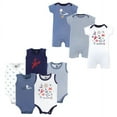 thumbnail image 1 of Hudson Baby Infant Boy Cotton Bodysuits and Rompers, 8-Piece, Sea Shore, 0-3 Months, 1 of 1