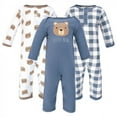 thumbnail image 1 of Hudson Baby Infant Boy Cotton Coveralls 3pk, Little Bear, 3-6 Months, 1 of 1