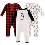 Hudson Baby Infant Boy Cotton Coveralls 3pk, Penguin, 18-24 Months