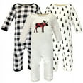 thumbnail image 1 of Hudson Baby Infant Boy Cotton Coveralls, Moose, 3-6 Months, 1 of 5