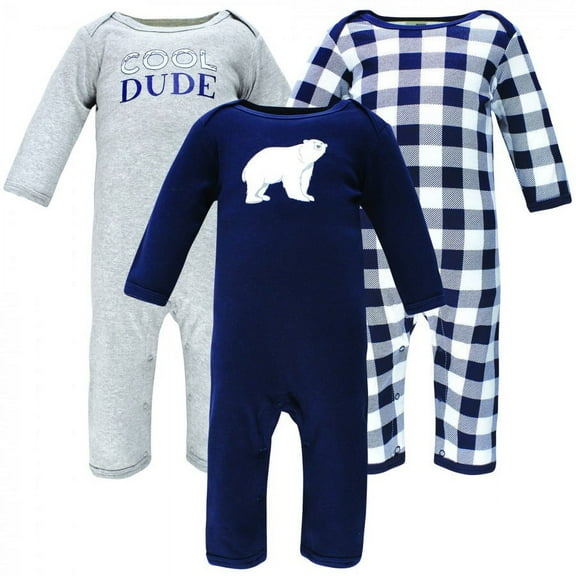 Hudson Baby Infant Boy Cotton Coveralls, Polar Bear, 3-6 Months