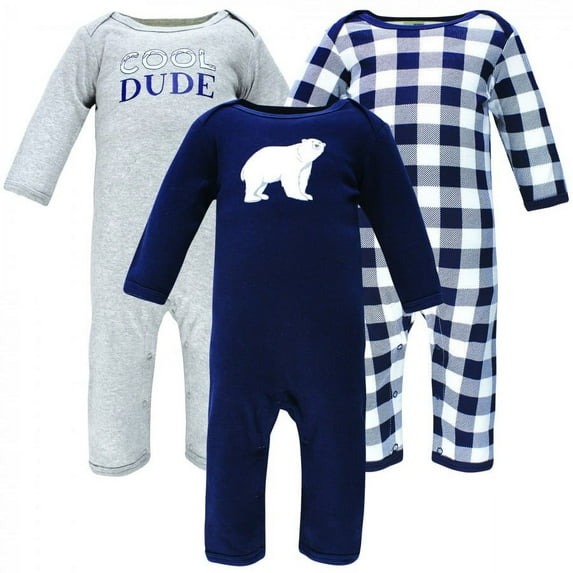 Hudson Baby Infant Boy Cotton Coveralls, Polar Bear, 6-9 Months