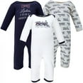 thumbnail image 1 of Hudson Baby Infant Boy Cotton Coveralls, Train, 12-18 Months, 1 of 5