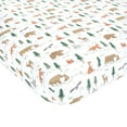 thumbnail image 1 of Hudson Baby Infant Boy Cotton Fitted Crib Sheet, Sweet Woodland, One Size, 1 of 2