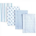thumbnail image 1 of Hudson Baby Infant Boy Cotton Flannel Burp Cloths 4pk, Boy Modern, One Size, 1 of 2