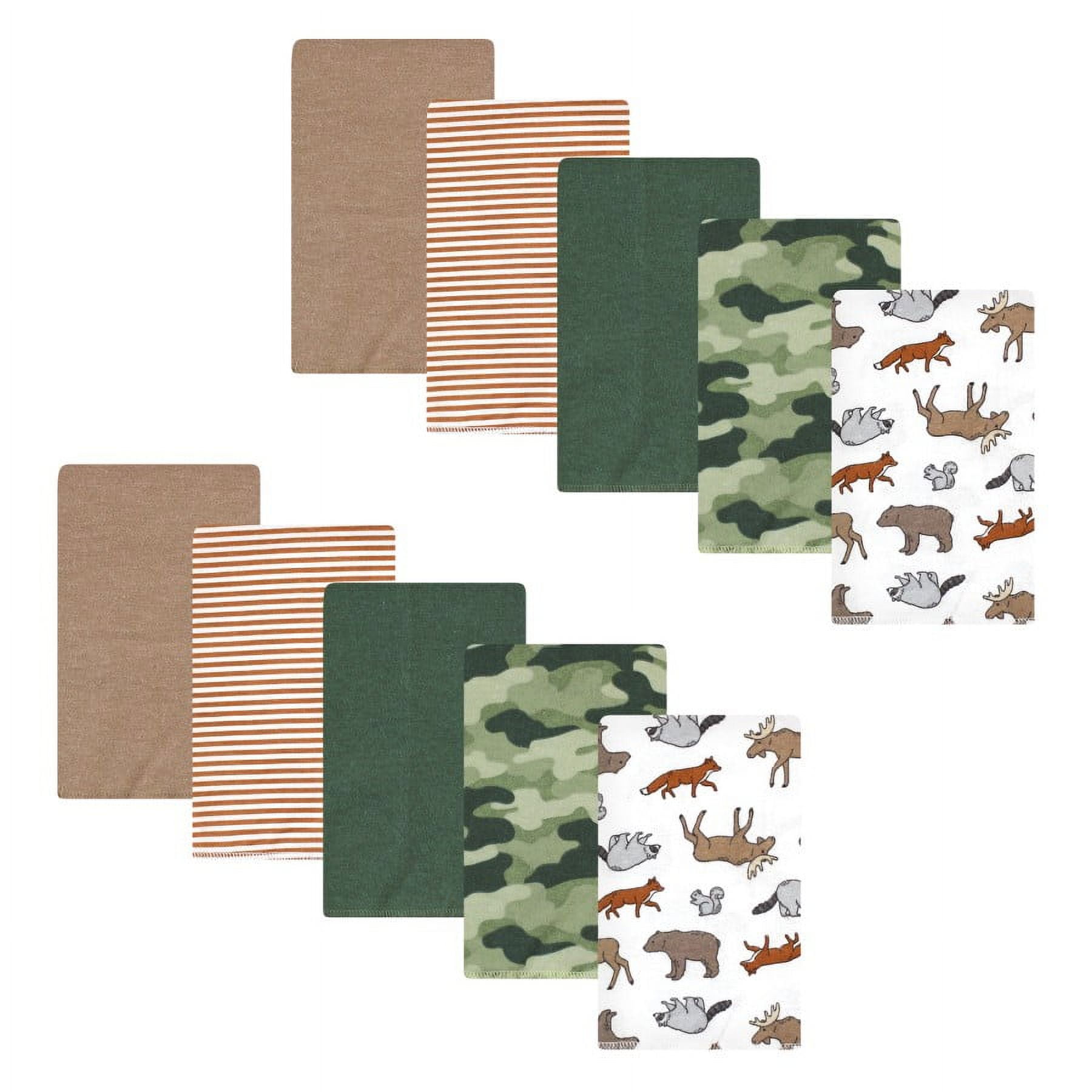 Hudson Baby Unisex Cotton Flannel Burp Cloths - Blush Navy Floral 7-Pack, Super Soft & Absorbent For Newborns - View #7