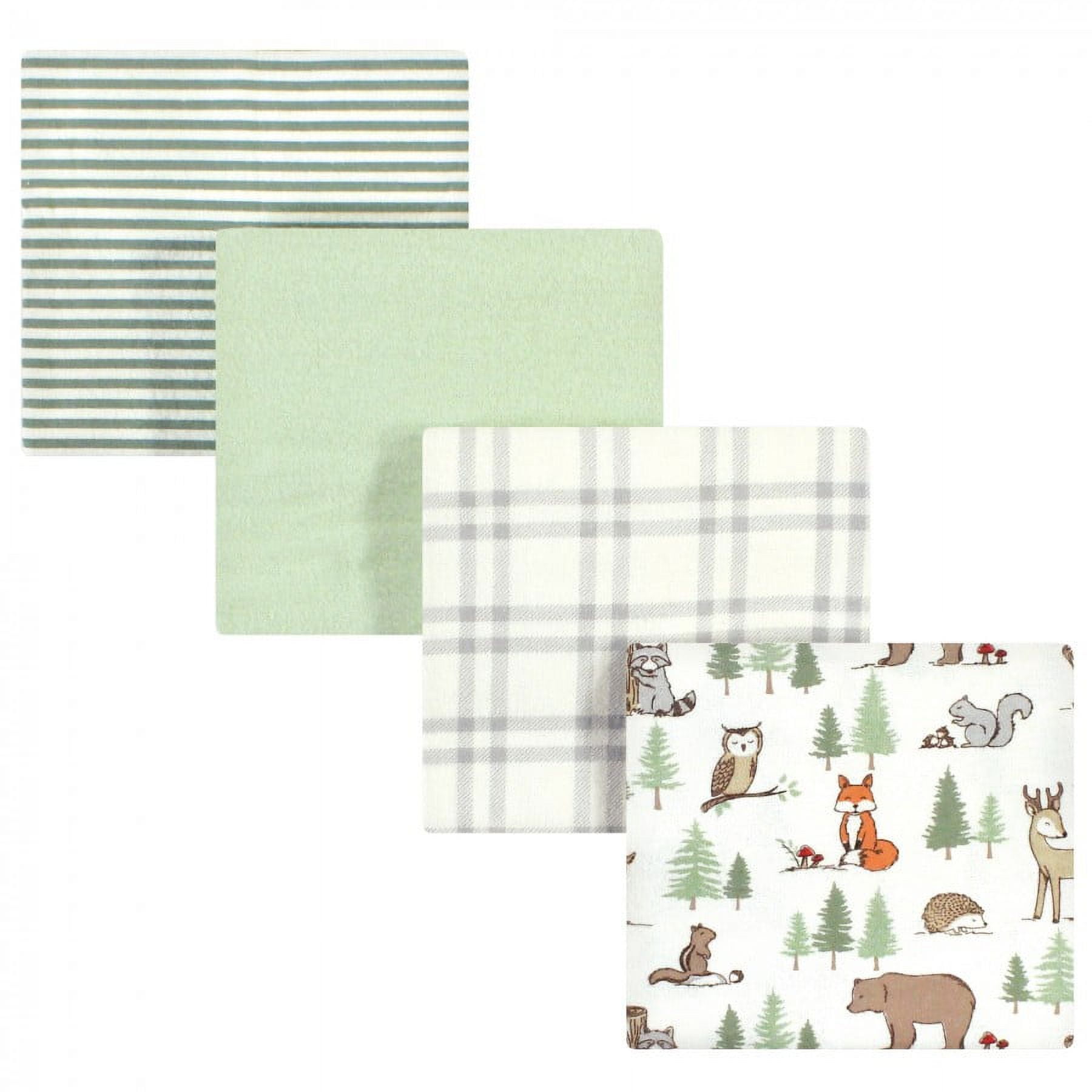 Hudson Baby Unisex Cotton Flannel Receiving Blankets - Wild Forest Print, 30x30 Inches, 3 Pack - View #10
