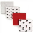 thumbnail image 1 of Hudson Baby Infant Boy Cotton Flannel Receiving Blankets, Mustache Hat, One Size, 1 of 4