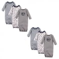 thumbnail image 1 of Hudson Baby Infant Boy Cotton Gowns, Aviation 6-Piece, 0-6 Months, 1 of 1