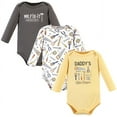 thumbnail image 1 of Hudson Baby Cotton Long-Sleeve Bodysuits, 3- Pack, Newborn- 24 Months, 1 of 5