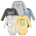 thumbnail image 1 of Hudson Baby Infant Boy Cotton Long-Sleeve Bodysuits, Construction Work 5-Pack, 0-3 Months, 1 of 7