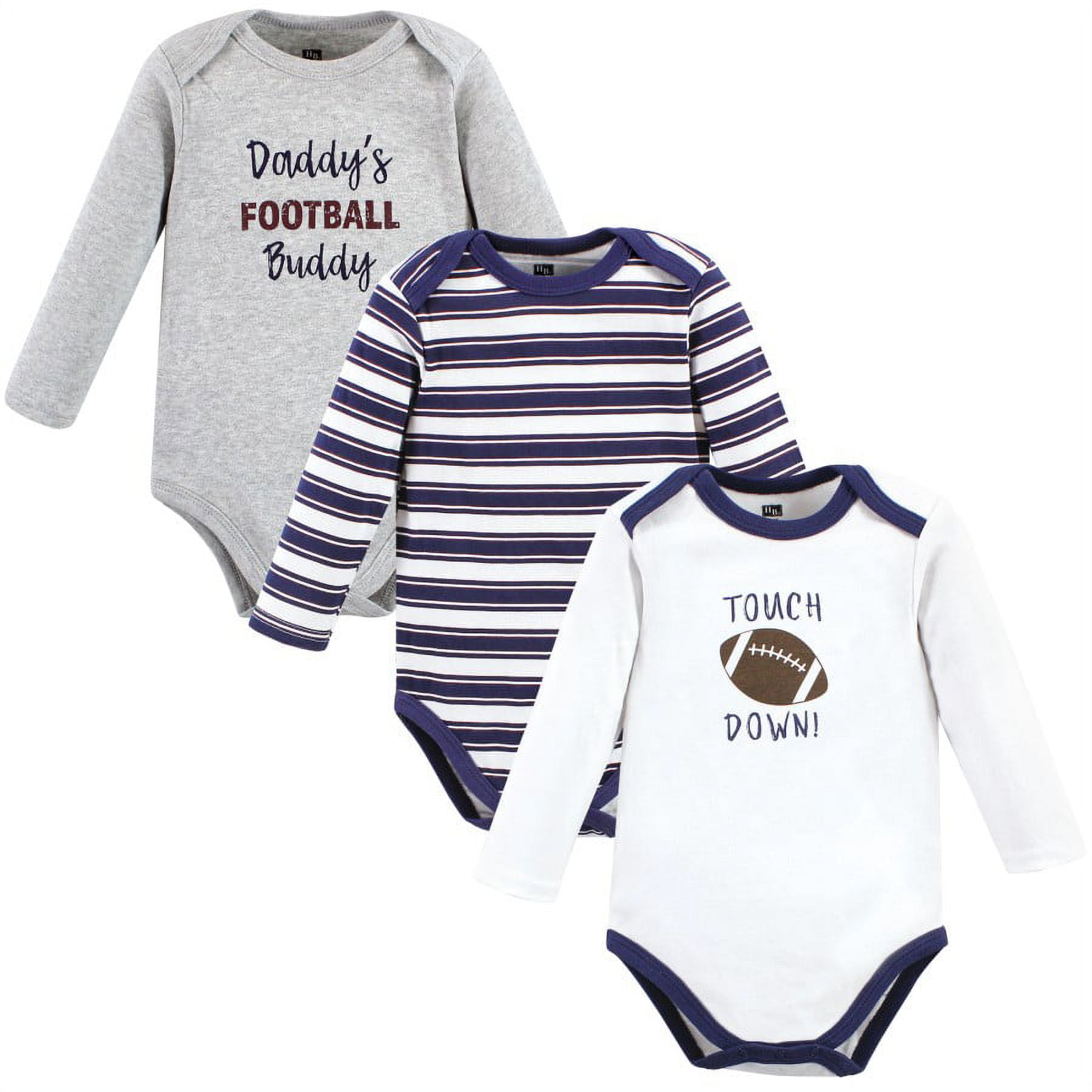 Hudson Baby Cotton Long-Sleeve Bodysuits, 3- Pack, Newborn- 24 Months