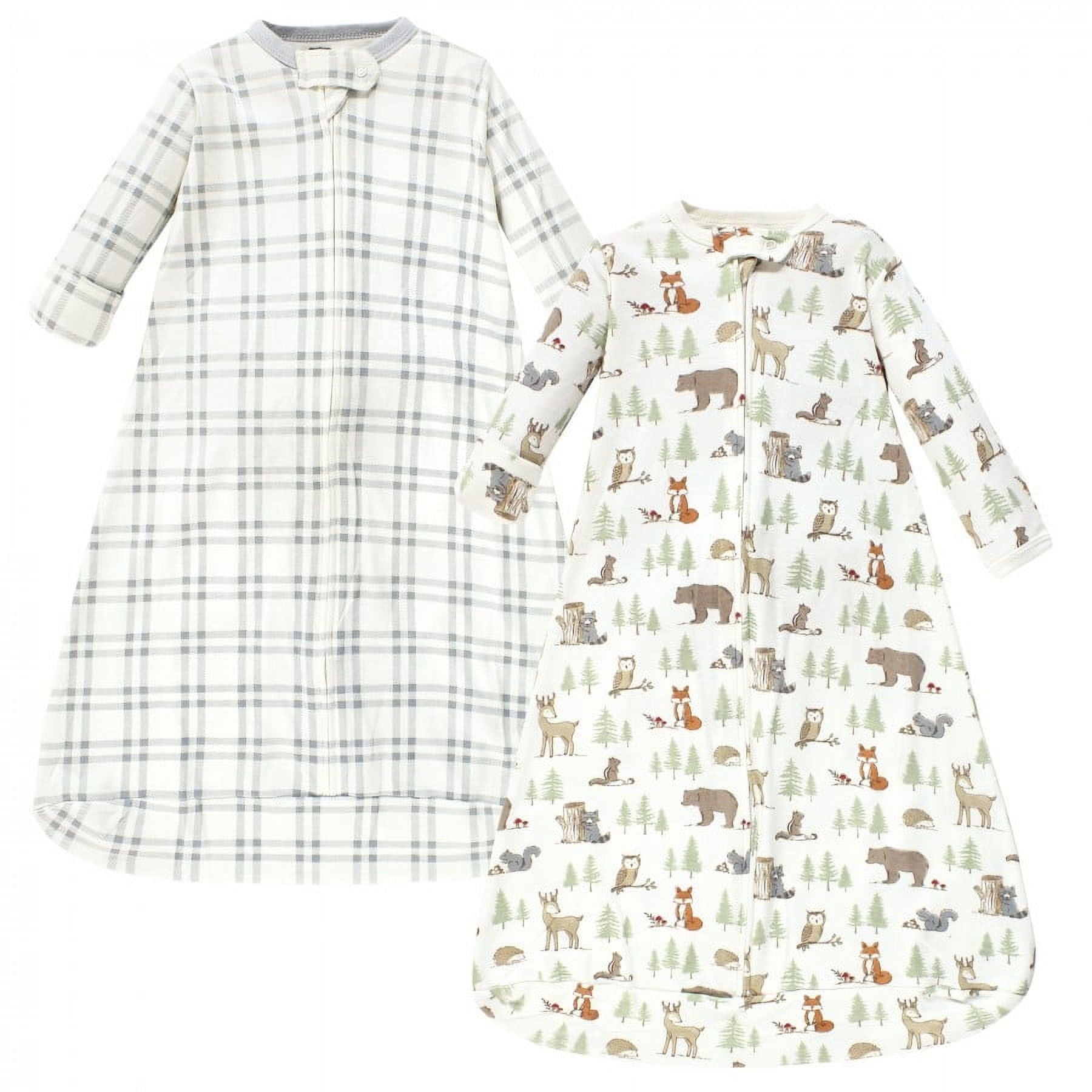 Hudson Baby Infant Boy Cotton Long-Sleeve Wearable Sleeping Bag, Sack, Blanket, Forest Animals, 12-18 Months