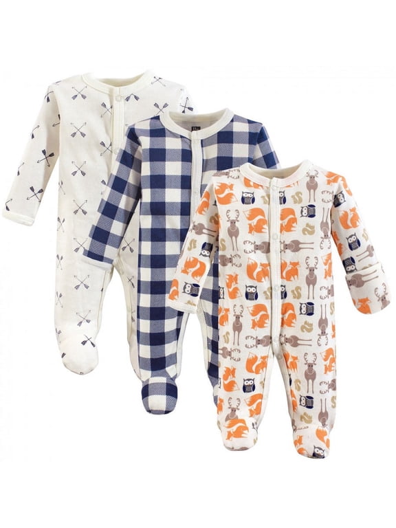 Infant Boy Cotton Preemie Snap Sleep and Play 3pk, Forest, Preemie