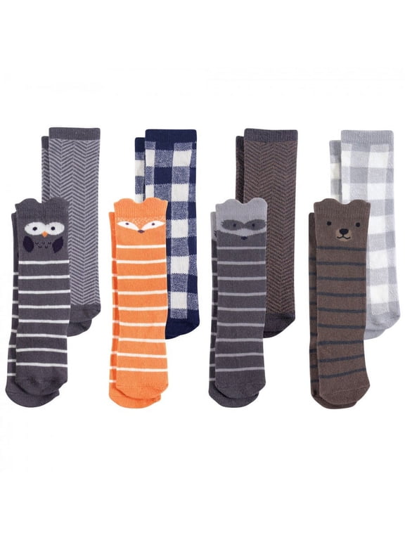 Infant Boy Cotton Rich Knee-High Socks, Forest Boy, 12-24 Months