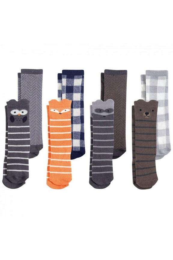 Infant Boy Cotton Rich Knee-High Socks, Forest Boy, 12-24 Months