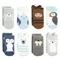 thumbnail image 1 of Hudson Baby Infant Boy Cotton Rich Newborn and Terry Socks, Arctic Animals, 6-12 Months, 1 of 6