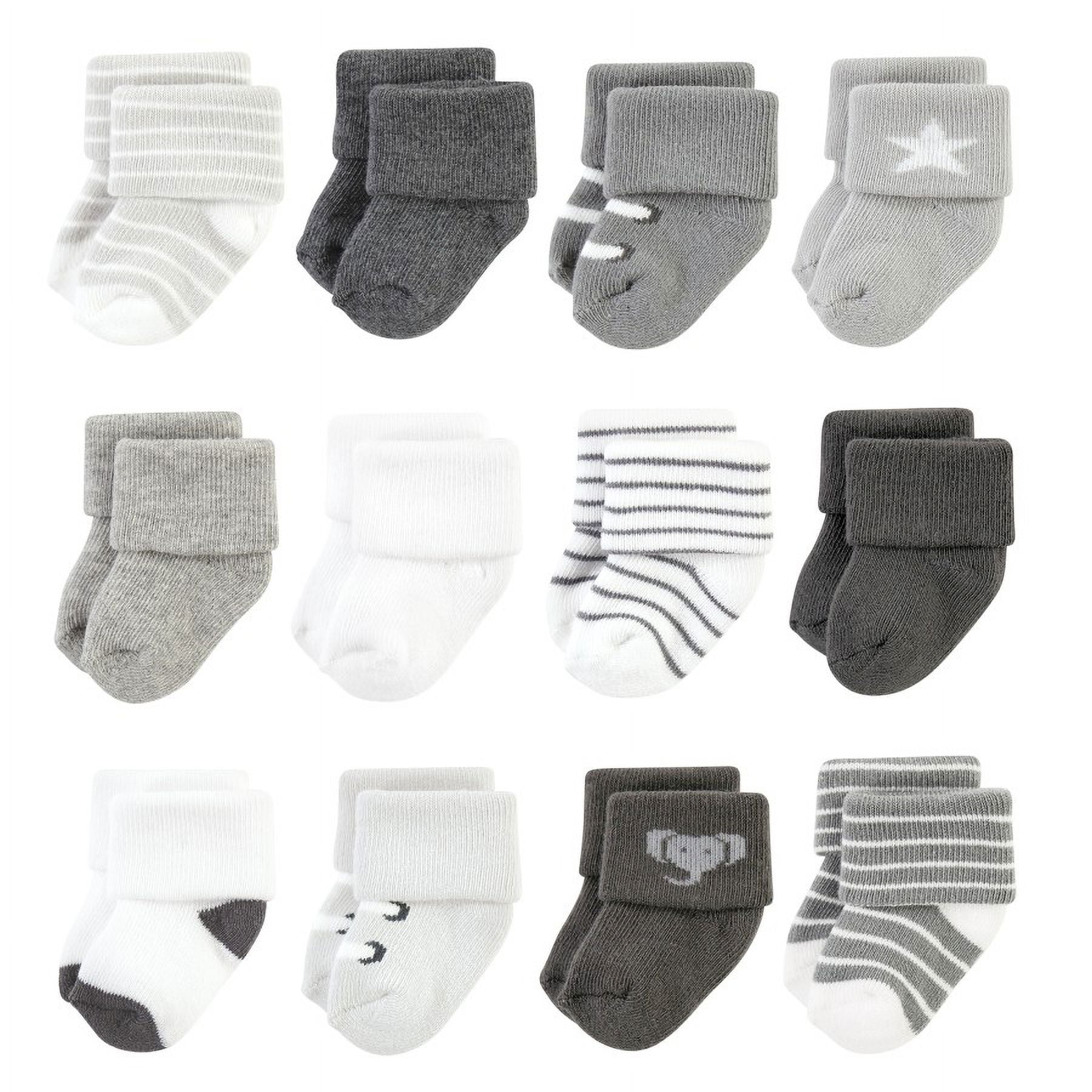 Hudson Baby Cotton Rich Baby Terry Socks 24-Pack, Buffalo