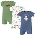 thumbnail image 1 of Hudson Baby Infant Boy Cotton Rompers, Boy Farm Animals, 12-18 Months, 1 of 2