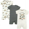 thumbnail image 1 of Hudson Baby Infant Boy Cotton Rompers, Desert Animals, 6-9 Months, 1 of 5