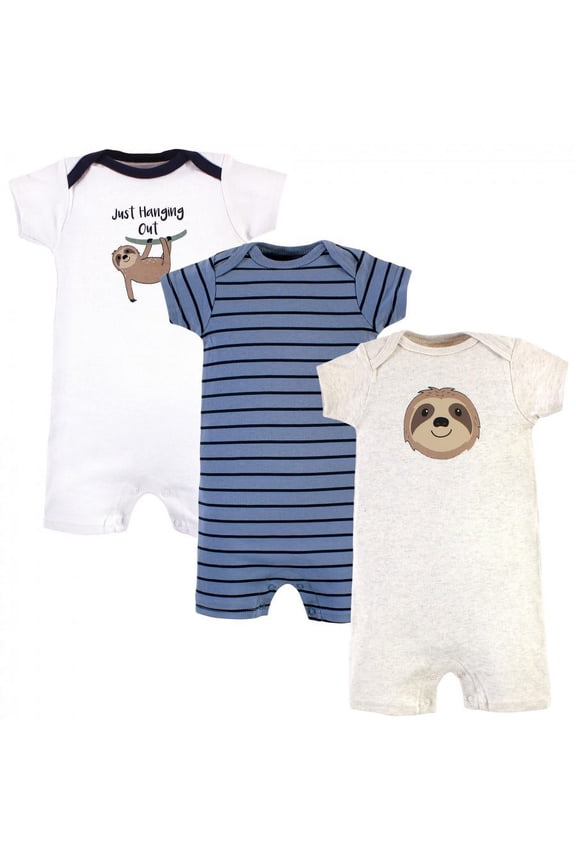 Infant Boy Cotton Rompers, Sloth, 9-12 Months
