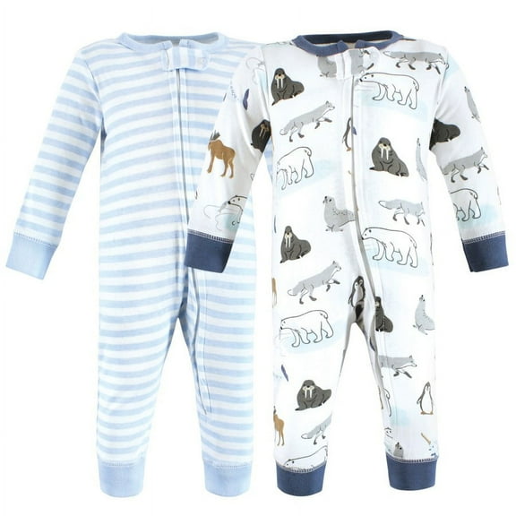 Hudson Baby Infant Boy Cotton Sleep and Play, Arctic Animals, 3-6 Months