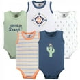 thumbnail image 1 of Hudson Baby Infant Boy Cotton Sleeveless Bodysuits 5pk, Cactus, 6-9 Months, 1 of 2