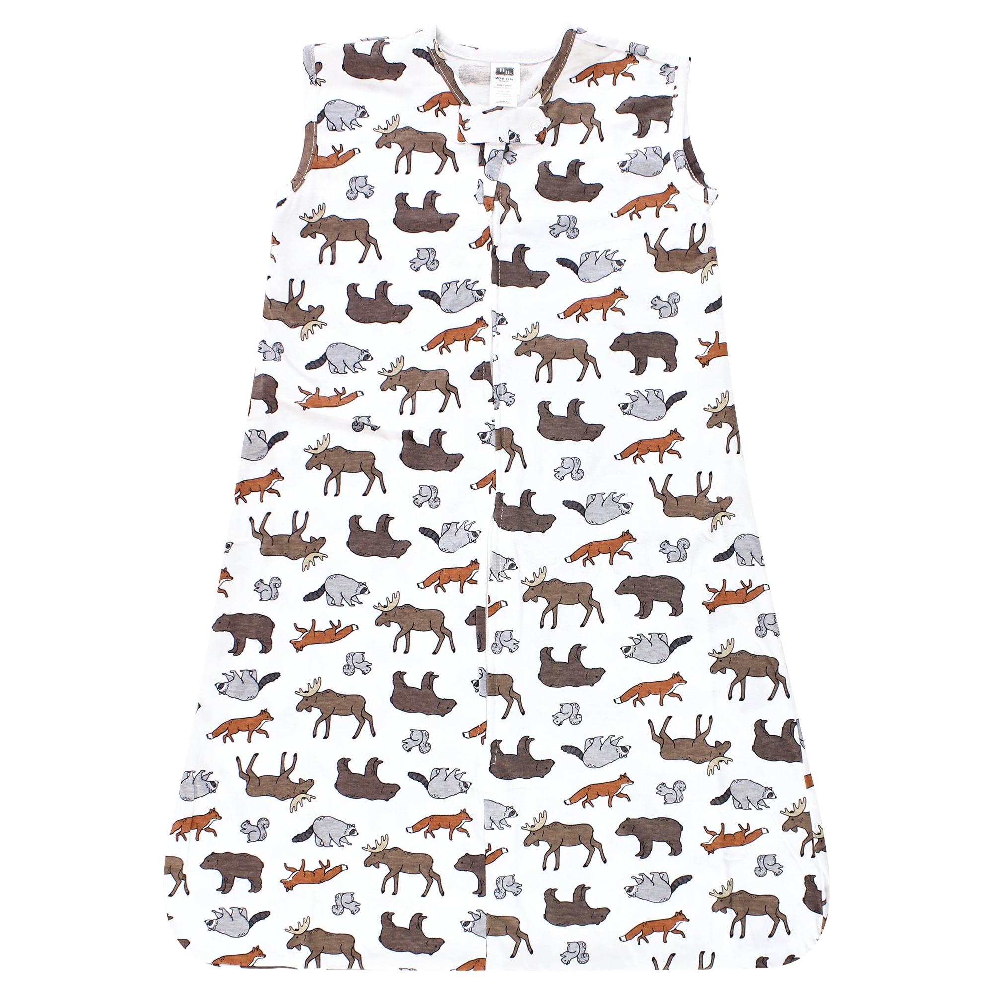 Hudson Baby Infant Boy Cotton Sleeveless Wearable Sleeping Bag, Sack, Blanket, Animal Adventure, 0-6 Months