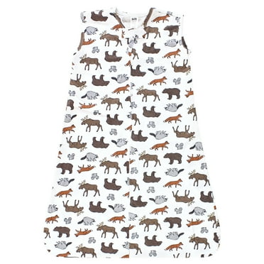 Hudson Baby Infant Boy Cotton Sleeveless Wearable Sleeping Bag, Sack, Blanket, Animal Adventure, 0-6 Months
