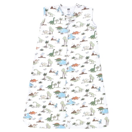 Hudson Baby Infant Boy Cotton Sleeveless Wearable Sleeping Bag, Sack, Blanket, Dinosaur Adventures, 12-18 Months
