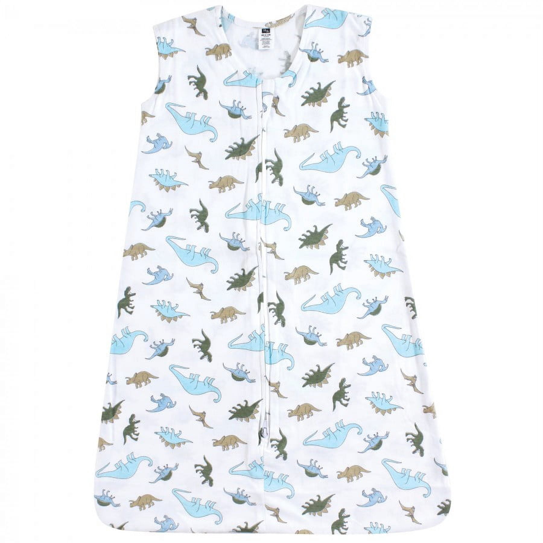Hudson Baby Infant Boy Cotton Sleeveless Wearable Sleeping Bag, Sack, Blanket, Dinosaurs, 12-18 Months