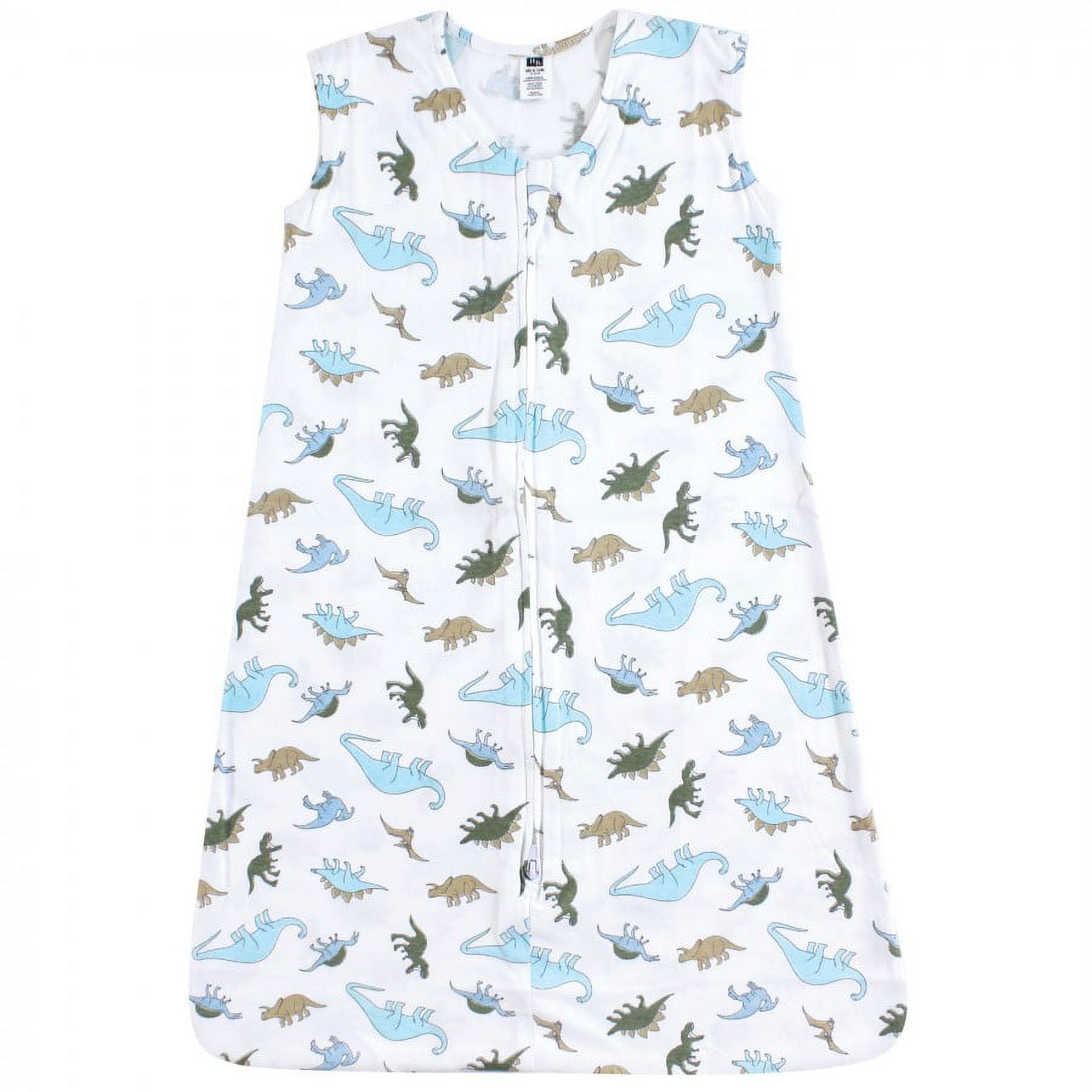 Hudson Baby Infant Boy Cotton Sleeveless Wearable Sleeping Bag, Sack, Blanket, Dinosaurs, 6-12 Months