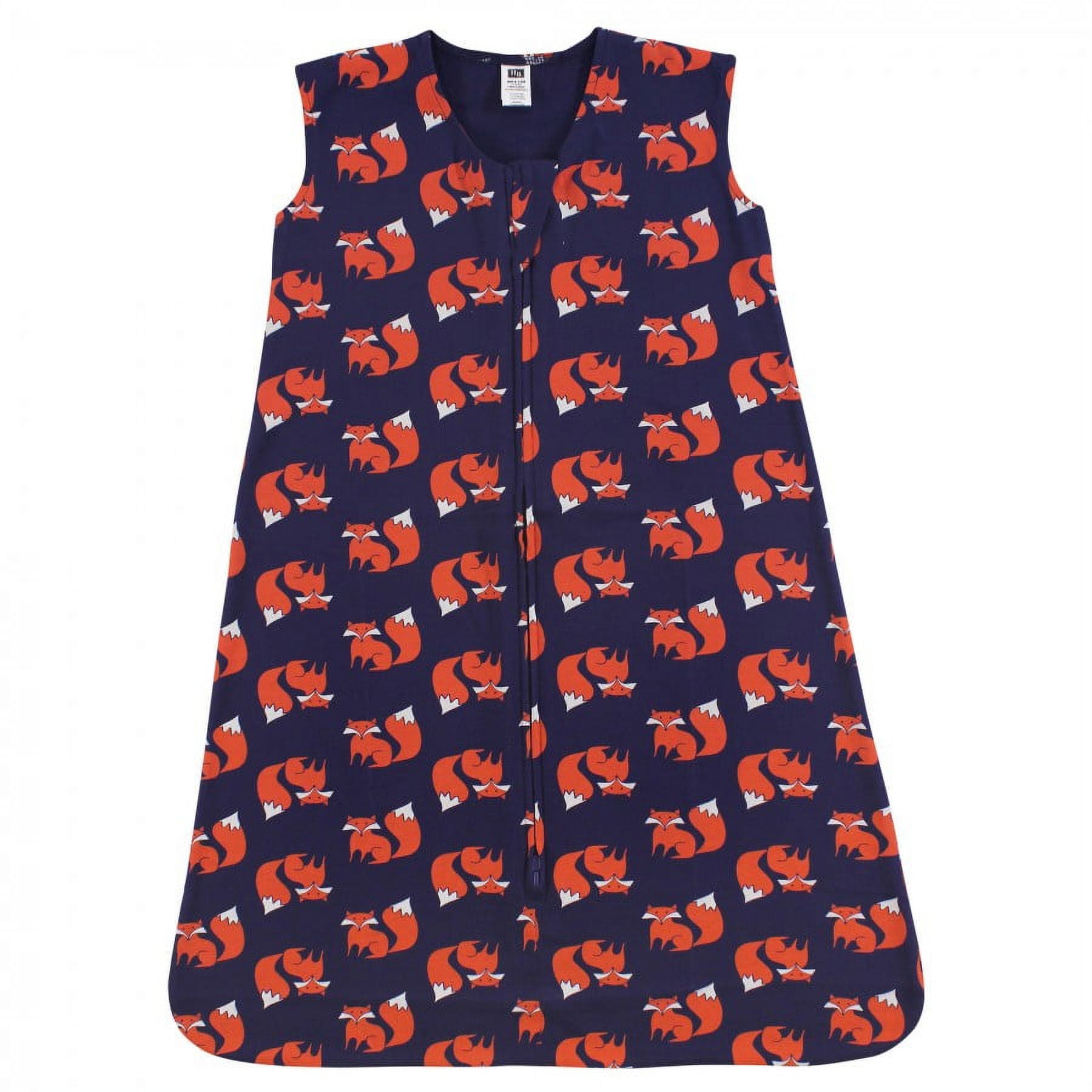 Hudson Baby Infant Boy Cotton Sleeveless Wearable Sleeping Bag, Sack, Blanket, Fox, 12-18 Months