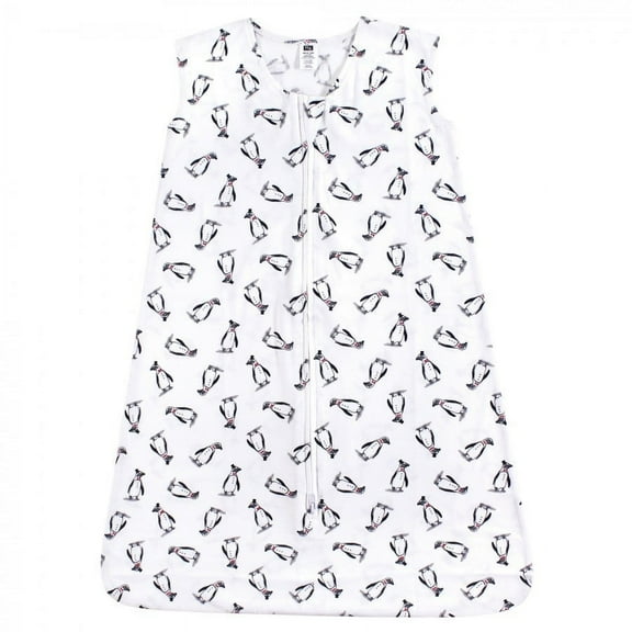 Hudson Baby Infant Boy Cotton Sleeveless Wearable Sleeping Bag, Sack, Blanket, Penguins, 0-6 Months